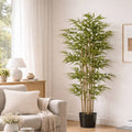 1107 Leaf Golden Bamboo 7 Pole Bonsai (Bamboo)